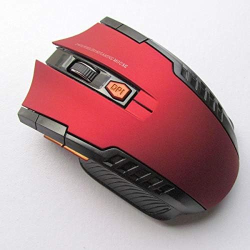 2.4 Ghz 800-1200-2000 DPI מיני אופטי אלחוטי עכבר המשחקים עכברים& מקלט USB למחשב נייד (צבע : אדום)