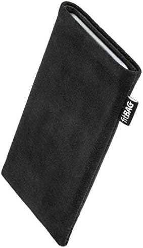 fitBAG שחור קלאסי מותאם אישית מותאם שרוול עבור Nokia N80. מקורי אלקנטרה פאוץ ' משולב עם בטנת מיקרופייבר לתצוגה ניקוי