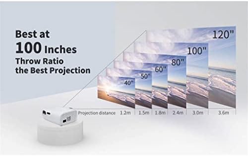 HLMSKD LED של מקרן וידאו התמיכה 3D אלחוטית WiFi חכם נייד HD קולנוע ביתי מקרן (צבע : E600 64G Android, גודל : 235 * 180