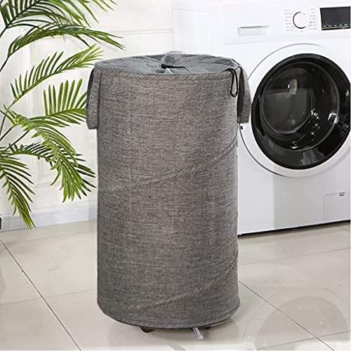 Yeahii מתגלגל סל כביסה על ארבעה גלגלים מתקפלים סל הכביסה במעונות סלים הסלים כבדים על הכביסה במעונות.